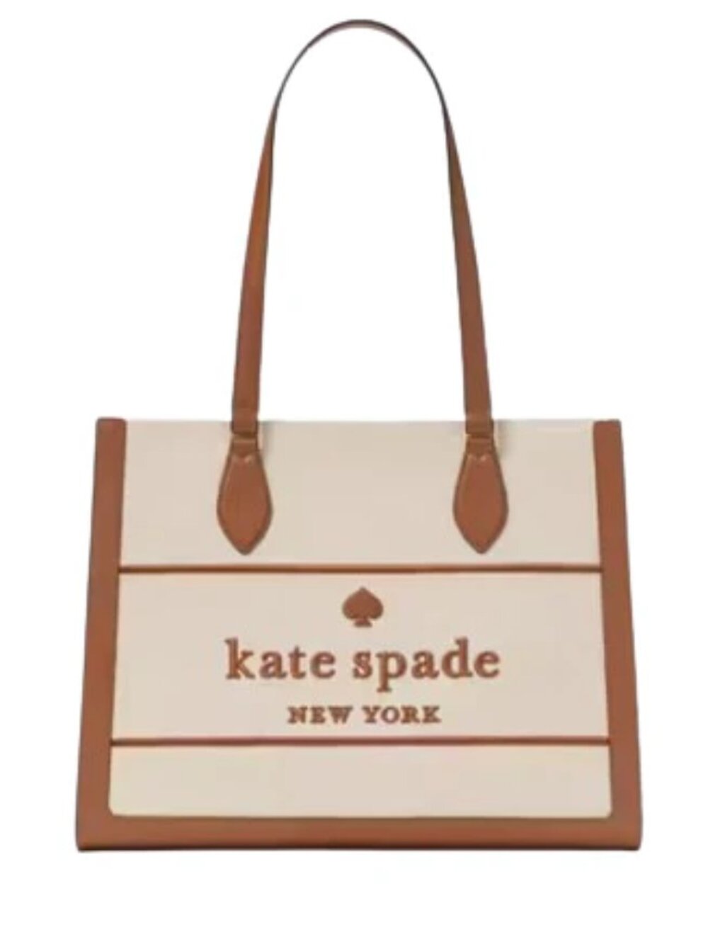 NWT ☑️ Kate Spade ELLIE Canvas Large Tote Warm Ginger Multi  #KK097